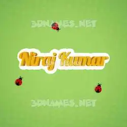 niraj kumar in Ladybugs style - 3D name wallpaper