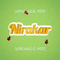 nirakar in Ladybugs style - 3D name wallpaper