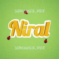 niral in Ladybugs style - 3D name wallpaper