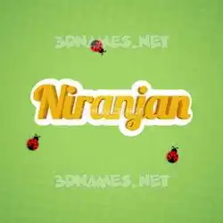 niranjan in Ladybugs style - 3D name wallpaper