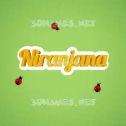 niranjana in Ladybugs style - 3D name wallpaper