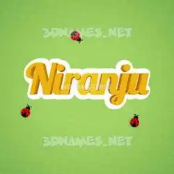 niranju in Ladybugs style - 3D name wallpaper
