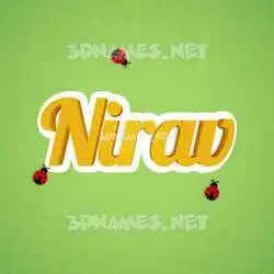 nirav in Ladybugs style - 3D name wallpaper