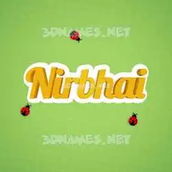 nirbhai in Ladybugs style - 3D name wallpaper