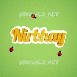 nirbhay in Ladybugs style - 3D name wallpaper