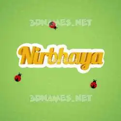 nirbhaya in Ladybugs style - 3D name wallpaper