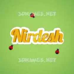 nirdesh in Ladybugs style - 3D name wallpaper