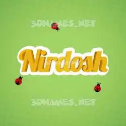 nirdosh in Ladybugs style - 3D name wallpaper
