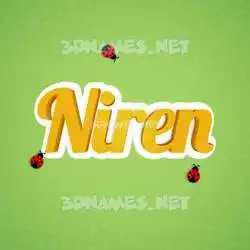 niren in Ladybugs style - 3D name wallpaper