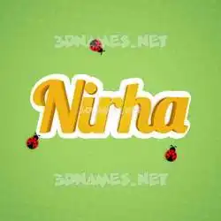 nirha in Ladybugs style - 3D name wallpaper