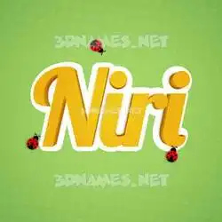 niri in Ladybugs style - 3D name wallpaper