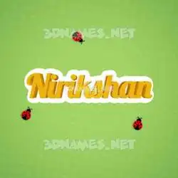 nirikshan in Ladybugs style - 3D name wallpaper