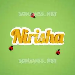 nirisha in Ladybugs style - 3D name wallpaper