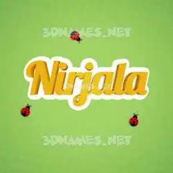 nirjala in Ladybugs style - 3D name wallpaper
