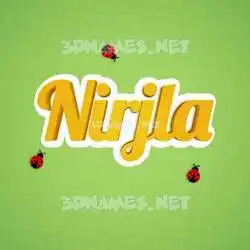 nirjla in Ladybugs style - 3D name wallpaper