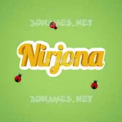 nirjona in Ladybugs style - 3D name wallpaper