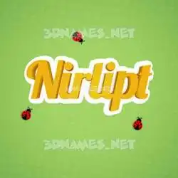 nirlipt in Ladybugs style - 3D name wallpaper
