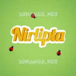 nirlipta in Ladybugs style - 3D name wallpaper