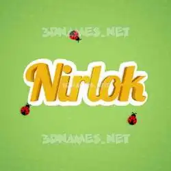 nirlok in Ladybugs style - 3D name wallpaper