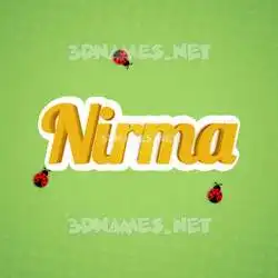 nirma in Ladybugs style - 3D name wallpaper
