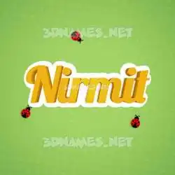 nirmit in Ladybugs style - 3D name wallpaper