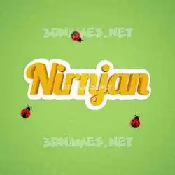 nirnjan in Ladybugs style - 3D name wallpaper