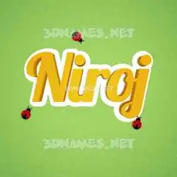 niroj in Ladybugs style - 3D name wallpaper