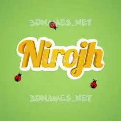 nirojh in Ladybugs style - 3D name wallpaper