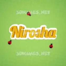nirosha in Ladybugs style - 3D name wallpaper