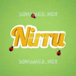 nirru in Ladybugs style - 3D name wallpaper