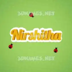 nirshitha in Ladybugs style - 3D name wallpaper