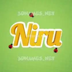 niru in Ladybugs style - 3D name wallpaper