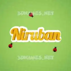 niruban in Ladybugs style - 3D name wallpaper