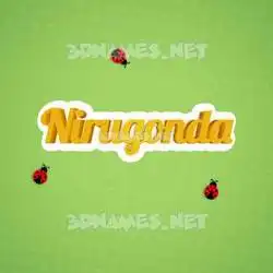 nirugonda in Ladybugs style - 3D name wallpaper