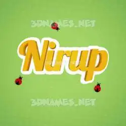 nirup in Ladybugs style - 3D name wallpaper