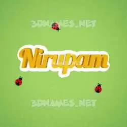 nirupam in Ladybugs style - 3D name wallpaper