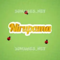 nirupama in Ladybugs style - 3D name wallpaper