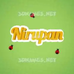 nirupan in Ladybugs style - 3D name wallpaper
