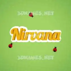 nirvana in Ladybugs style - 3D name wallpaper