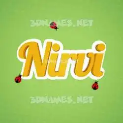 nirvi in Ladybugs style - 3D name wallpaper