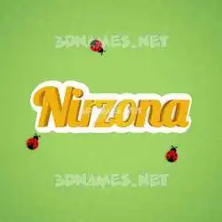 nirzona in Ladybugs style - 3D name wallpaper