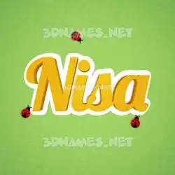 nisa in Ladybugs style - 3D name wallpaper