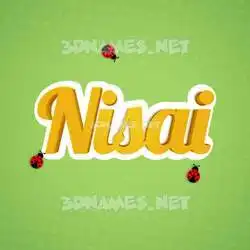 nisai in Ladybugs style - 3D name wallpaper