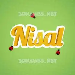 nisal in Ladybugs style - 3D name wallpaper