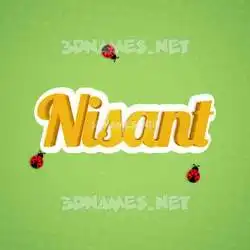 nisant in Ladybugs style - 3D name wallpaper