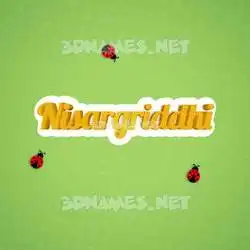 nisargriddhi in Ladybugs style - 3D name wallpaper