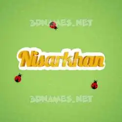 nisarkhan in Ladybugs style - 3D name wallpaper