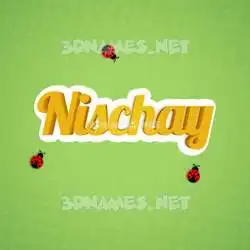 nischay in Ladybugs style - 3D name wallpaper