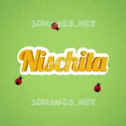 nischita in Ladybugs style - 3D name wallpaper