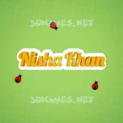 nisha khan in Ladybugs style - 3D name wallpaper